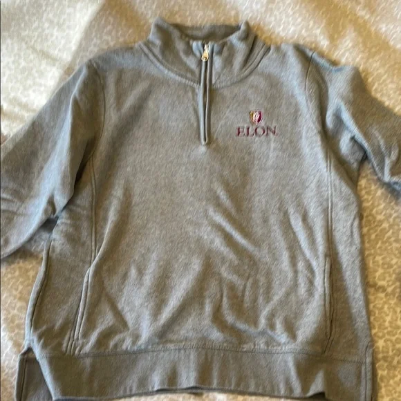 Gray Elon University Quarter-Zip Pullover - Picture 3 of 9